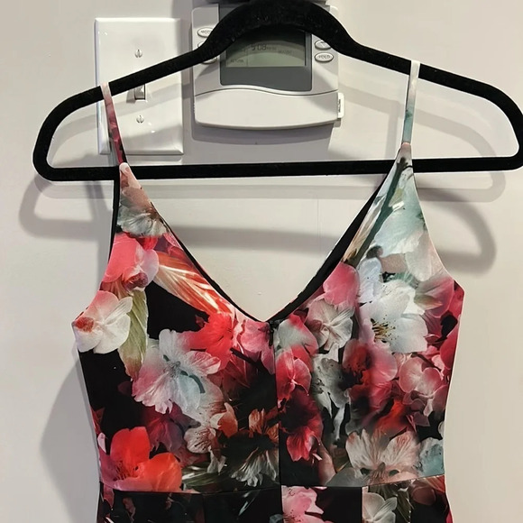 Black Halo Jevette Baily Print Sheath  Floral Dress - Picture 6 of 11